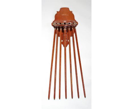 Victorian ships collapsible dryer, the wall bracket with slot in rods to the middle, loops to the underside