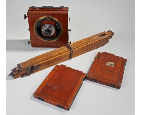 Thornton Pickard plate camera, the case with plaque for Doughty Hull, 21 George Street, Koilos lens, together with the stand