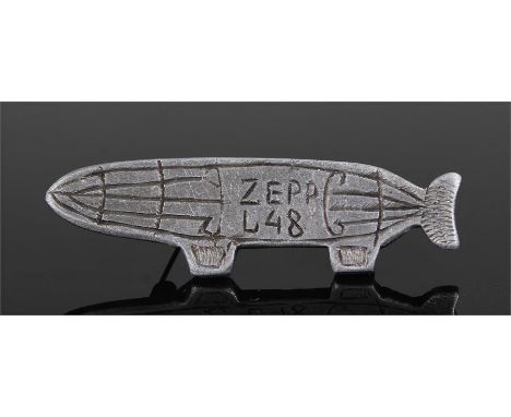 Zepplin L48 interest, a brooch made from the wreck of the L48. On the night of 16th June 1917, the L48 was one of four airshi