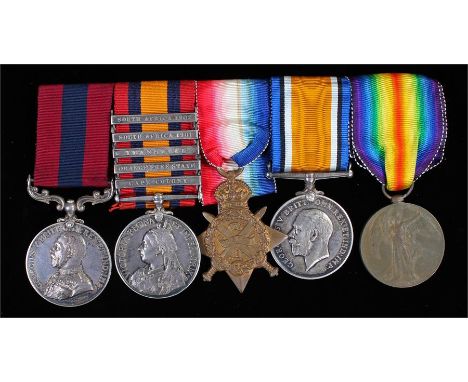 First World War Distinguished Conduct Medal group of five, the DCM George V (6034 C S MJR. C.J. FISHER 2/ NORTH: REGT) Queen 