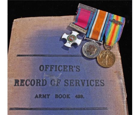Distinguished Service Order miniature group of three, attributed to Second Lieutenant Kenneth Wyn Maurice Jones R.F.A. with a
