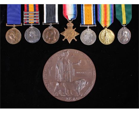 Scarce and unusual St Johns Ambulance Casualty group of seven, with a Queens South Africa, bars Cape Colony, Orange Free Stat