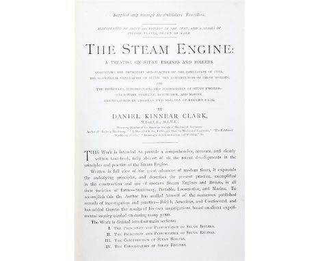 Daniel Kinnear Clark four volumes of The Steam Engine published Blackie and son 1889