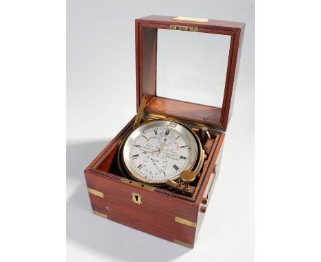 John Bruce & Sons marine chronometer, the 4" silvered dial signed John Bruce & Sons, makers to The Admiralty, So. Castle Str,