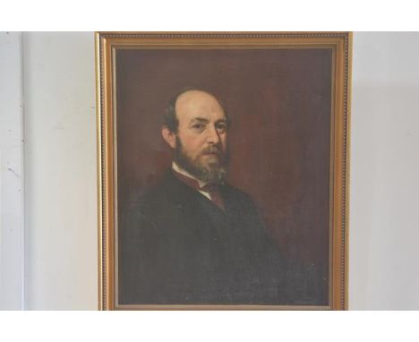 James Elliot Shearer (1858-1940), Portrait of a Gentleman with Red Cravat, oil on canvas, signed and dated '91 (74cm x 60cm),
