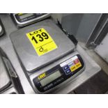 UWE digital scale, mod. GS-6000, ser. no. L2983, 8 in. x 8 in. platform, 6000-1g cap.