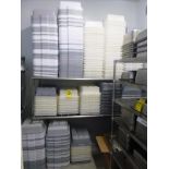 large qty. of grey & white plastic bus tubs