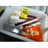 assorted baking spatulas, etc.