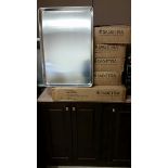 (72) Sagetra aluminum solid trays, 18 in. x 26 in. (NEW)