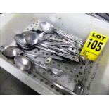 assorted s/s cooking spoons