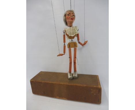 A boxed Pelham puppet 'Fairy Godmother', non original box, head crafted by Gill Leaper (of Alice and Wonderland design), with