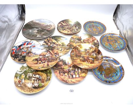 A quantity of display plates including Royal Worcester 'Legends of The Nile', Bradex 'Country Days', Franklin Mint 'Liberatio