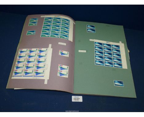 A Scrap book of mint sheets of stamps and First day covers 1968-1970.