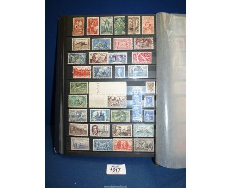 A blue Stock book (24 double page, well filled), world collection, significant quantity of France 1900-1960 (including blocks