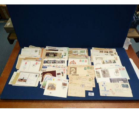 Stamps, to include a box of first day covers and postal covers.