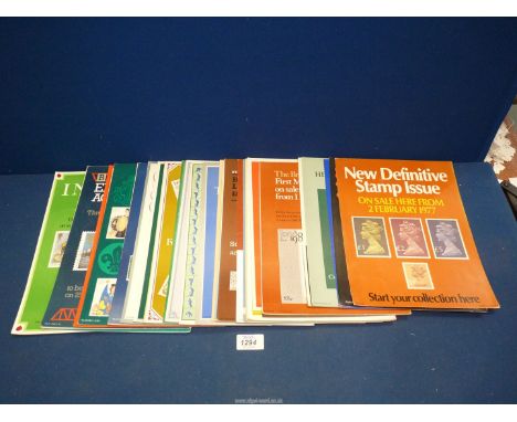 A quantity of Post Office advertising posters for First Day Covers, 1977 - 1985.