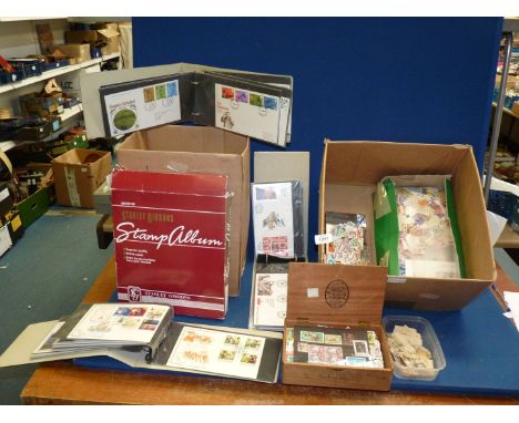 GB and Channel Island/IoM Covers, commercial and First Day covers, mostly QEII in a small box in packets and three cover albu