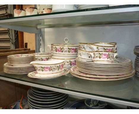 A quantity of Royal Worcester 'Royal Garden' dinnerware including dinner and dessert plates, saucers and soup bowls, tureens,