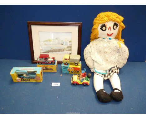 A small quantity of miscellanea to include a boxed Matchbox 'Models of Yesteryear' 1912 Rolls Royce,  Corgi Comics 'Noddy's c