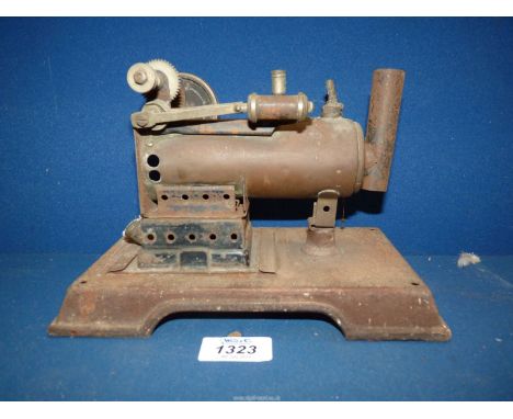 A German made table top hobby steam engine by A.W. Gamage Ltd, Holborn, London.