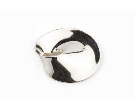 A silver 'Möbius' panel brooch designed by Vivianna Torun Bülow-Hübe for Georg Jensen, numbered 374B, signed and stamped '925