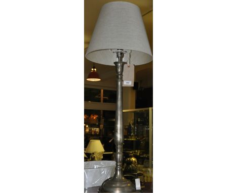 A large table lamp with linen shade, approx 70cm