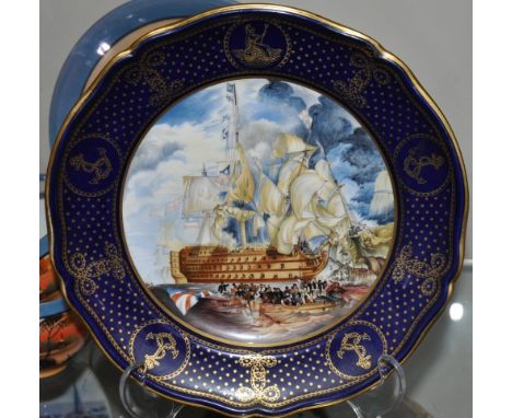 A Spode limited edition Maritime porcelain plate, Number 4, The Battle of Trafalgar