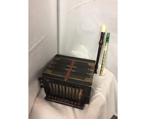 A UNIVERSE ACCORDION AND TWO RECORDERS 