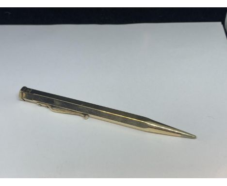 A VINTAGE GOLD PLATED YARD OF LEAD PENCIL 