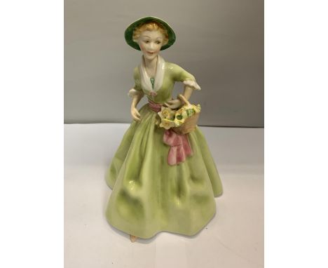 A ROYAL WORCESTER LADY FIGURINE SPRING MORN 