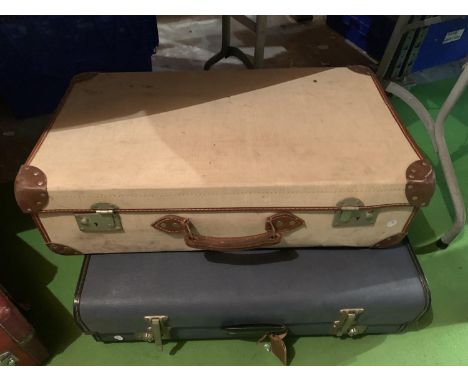 TWO VINTAGE SUITCASES 