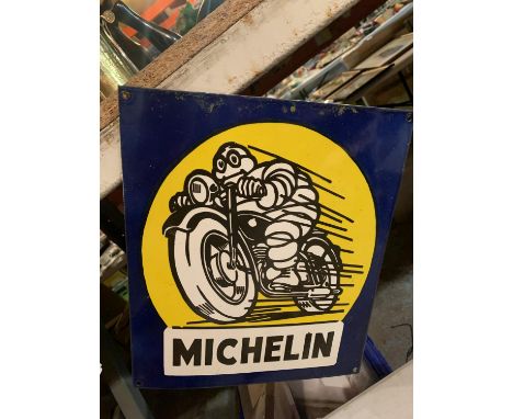 AN ENAMEL MICHELIN SIGN 