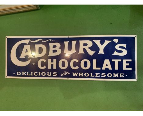 AN ENAMEL CADBURYS CHOCOLATE ADVERTISING SIGN 