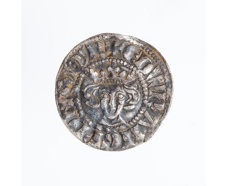 A silver hammered penny of Edward I (1272-1307) dating c. 1280-1281. Class 3c, mint of Bristol. Obverse: +EDW R' ANGL DNS hYB