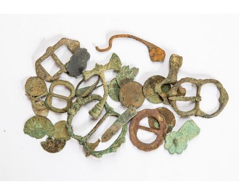 Twenty-five miscellaneous base metal detecting finds ranging from the Late Iron Age to Modern periods. Includes: two Late Iro