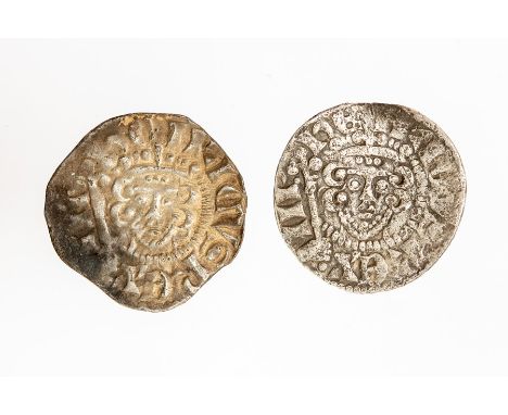 Two silver hammered pennies of Henry III. The first, class 5b, moneyer Nicole at the mint of London (NIC/OLE/ON L/VND), nicel