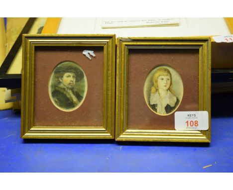 Pair of portrait miniatures (2)