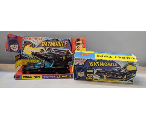 A boxed Corgi rocket firing Batmobile with Batman and Robin, No 267Location: 