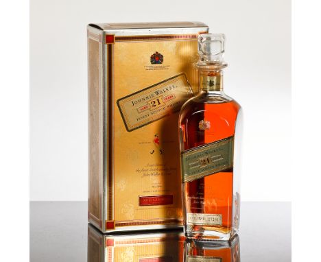 JOHNNIE WALKER 21 YEARS OLD 
Blended scotch whisky. Bottle no. 27261. Bottled for the Taiwanese market. 70cl, 43% volume. In 