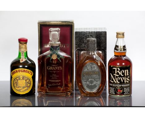 DEW OF BEN NEVIS 12 YEAR OLD
Blended Scotch whisky. 26 2/3 fl.ozs, 75cl, 43 G.L, 86°proof.
GRANT'S 12 YEAR OLD MR SANDY'S SPE