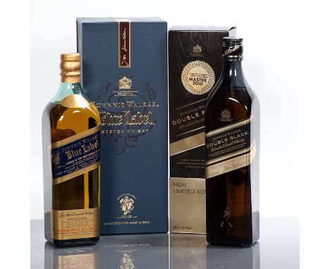 JOHNNIE WALKER DOUBLE BLACK
Blended Scotch whisky. 70cl, 40% volume. In carton.
JOHNNIE WALKER BLUE LABEL
Blended Scotch whis