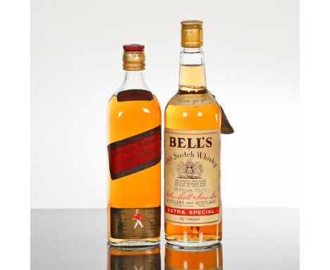 JOHNNIE WALKER RED LABEL
Blended Scotch whisky. 26 2/3 fl.ozs, 70°proof. Screw cap.
BELL'S 
Blended Scotch whisky. 26 2/3 fl.
