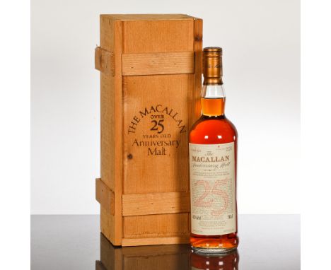 THE MACALLAN 1968 ANNIVERSARY MALT 
A Special Bottling of Unblended Single Highland Malt Scotch Whisky 25 Years Old.' Bottled