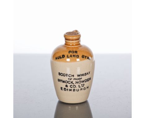 FOR AULD LANG SYNE
Scotch Whisky in ceramic jug, by Dymock, Howden & Co. Ltd., Edinburgh. No capacity stated, 70° Proof. COND