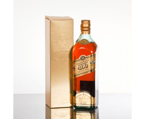 JOHNNIE WALKER KILMARNOCK 400
Blended Scotch Whisky, aged 15 Years. Bottle No. JW 0764. 75cl, 43% volume, in carton.
 CONDITI