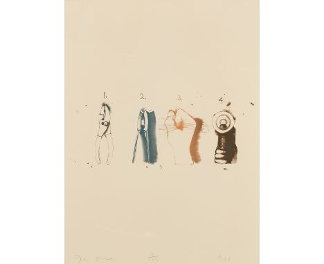 Jim Dine (American, b. 1935). Lithograph on paper titled "Nutcracker," 1973. Pencil signed along the lower left; numbered 10/