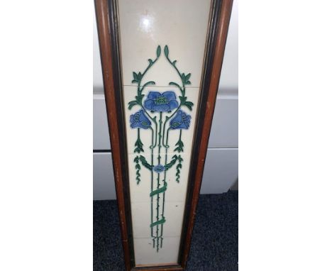 5 panel tile  art nouveau  style 82cm length 