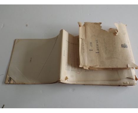 SVEN BERLIN. "I am Lazarus." galley proofs with manuscript alterations by Berlin, Galley Press, 1961; plus an extensive colle