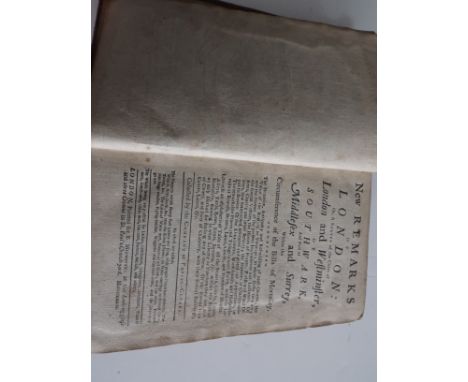 "New Remarks of London ... London & Westminster of Southwark & Part of Middlesex & Surrey Within the circumference of the Bil