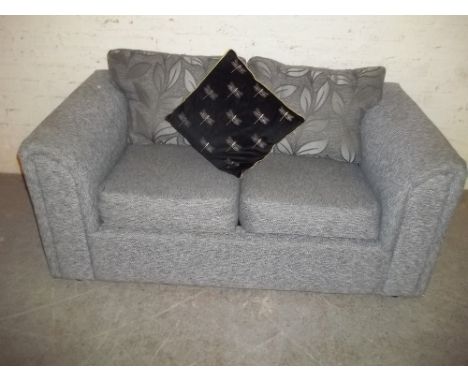 A MODERN FABRIC 2 SEATER SOFA